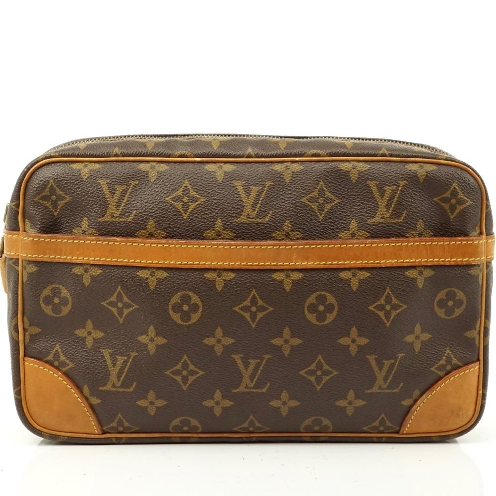 Auth Louis Vuitton Compiegne 28 Clutch #3483L83